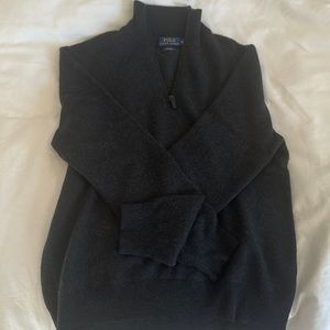 Polo Cashmere Grey Men’s sweater quarter zip